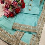 Tabby silk all over  Chinon 4 side dupatta 555000053